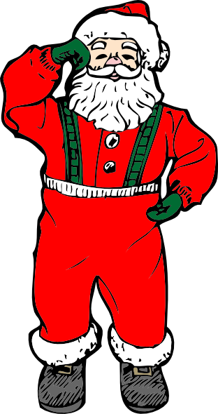 free vector Dancing Santa clip art