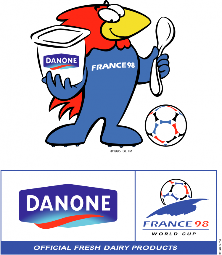 free vector Danone sponsor of worldcup 98