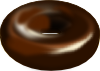 free vector Dark Chocolate Donut clip art