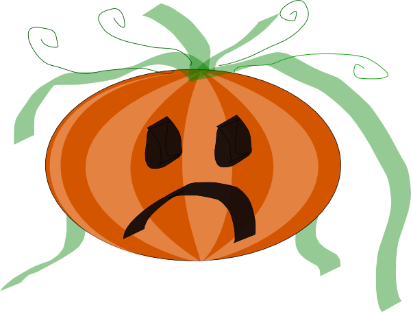 free vector Decorated Sad Pumpkin clip art