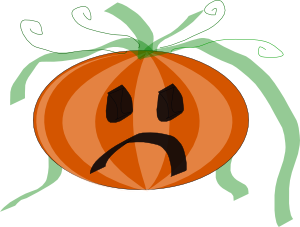 free vector Decorated Sad Pumpkin clip art