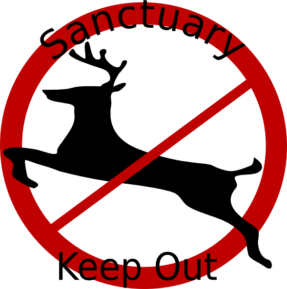 free vector Deer Sanctuary Sign clip art