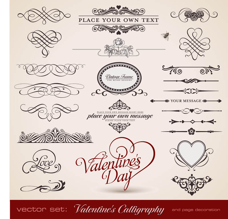 free vector Delicate lace pattern elements vector
