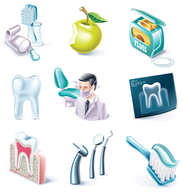 free vector Dentists theme vector