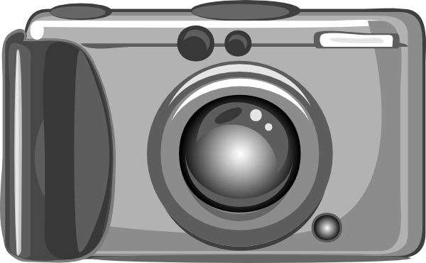 digital camera black and white clip art