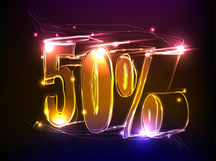 free vector Discount gorgeous neon background 01 vector