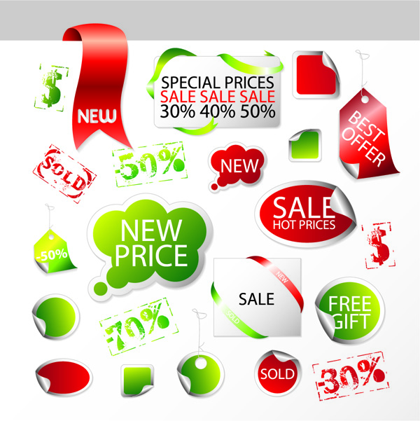free vector Discount sale of decorative and practical icon vector elements