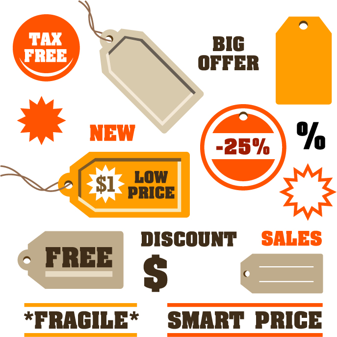 Download Discount sales tag vector 6063 Free EPS Download / 4Vector