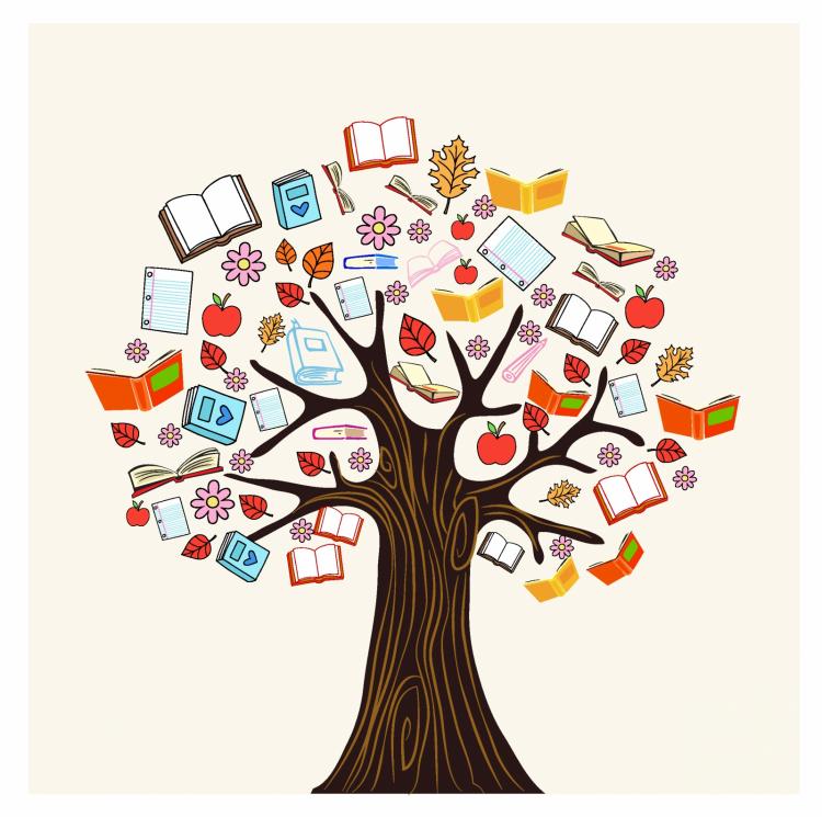 free vector Diversity knowledge book tree