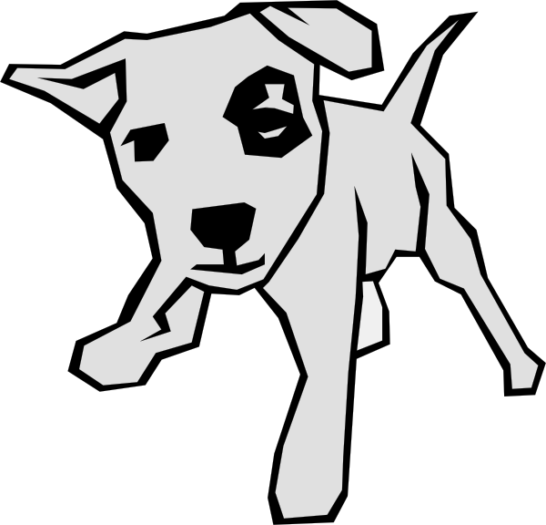 Dog Drawn With Straight Lines clip art (119345) Free SVG Download