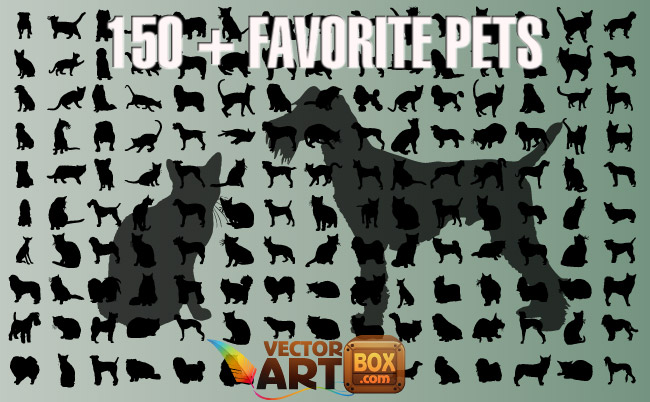 free vector Dog and Cat Clip Art