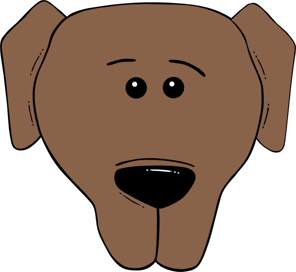 free vector Dog Face Cartoon World Label clip art