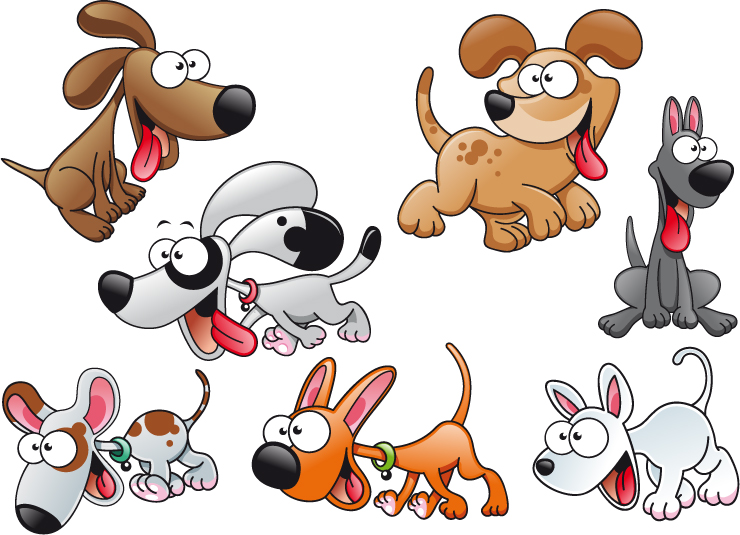 free vector 
								Dogs							
