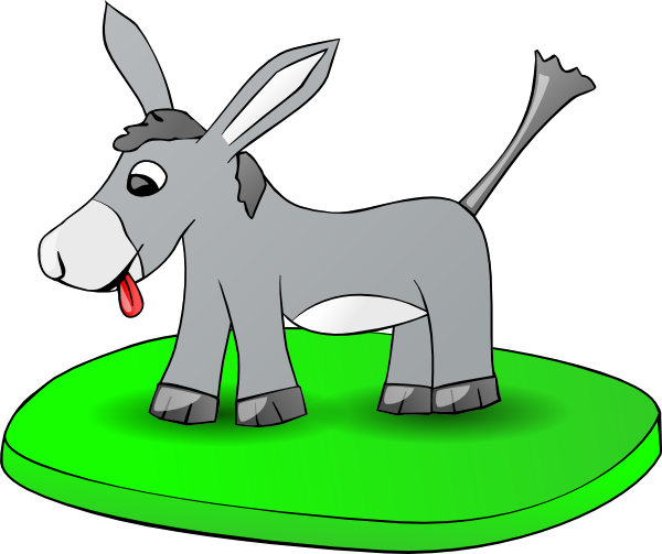 free vector Donkey On A Plate clip art