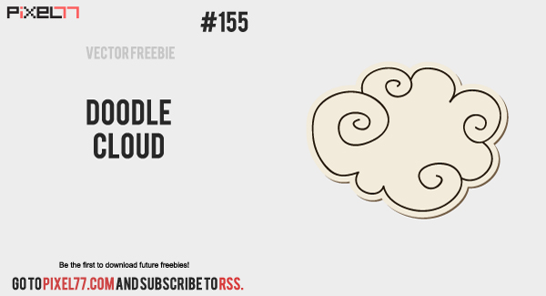free vector Doodle Cloud Vector - Free Vector of the Day #155