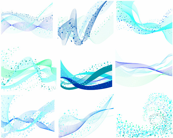 free vector Dotted lines and dynamic wave vector