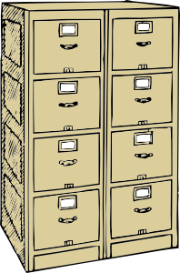 free vector Double Drawer File Cabinet clip art