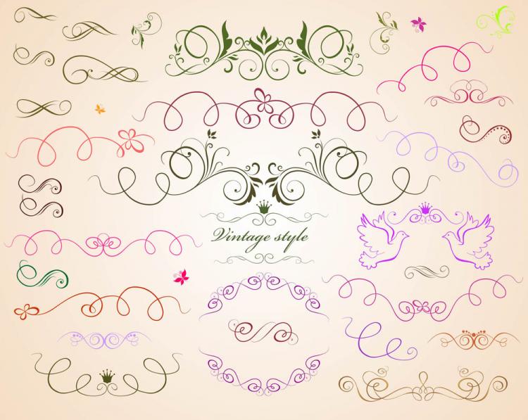 free vector Draft line lace pattern vector