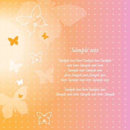 free vector Dream Butterfly Vector Background material