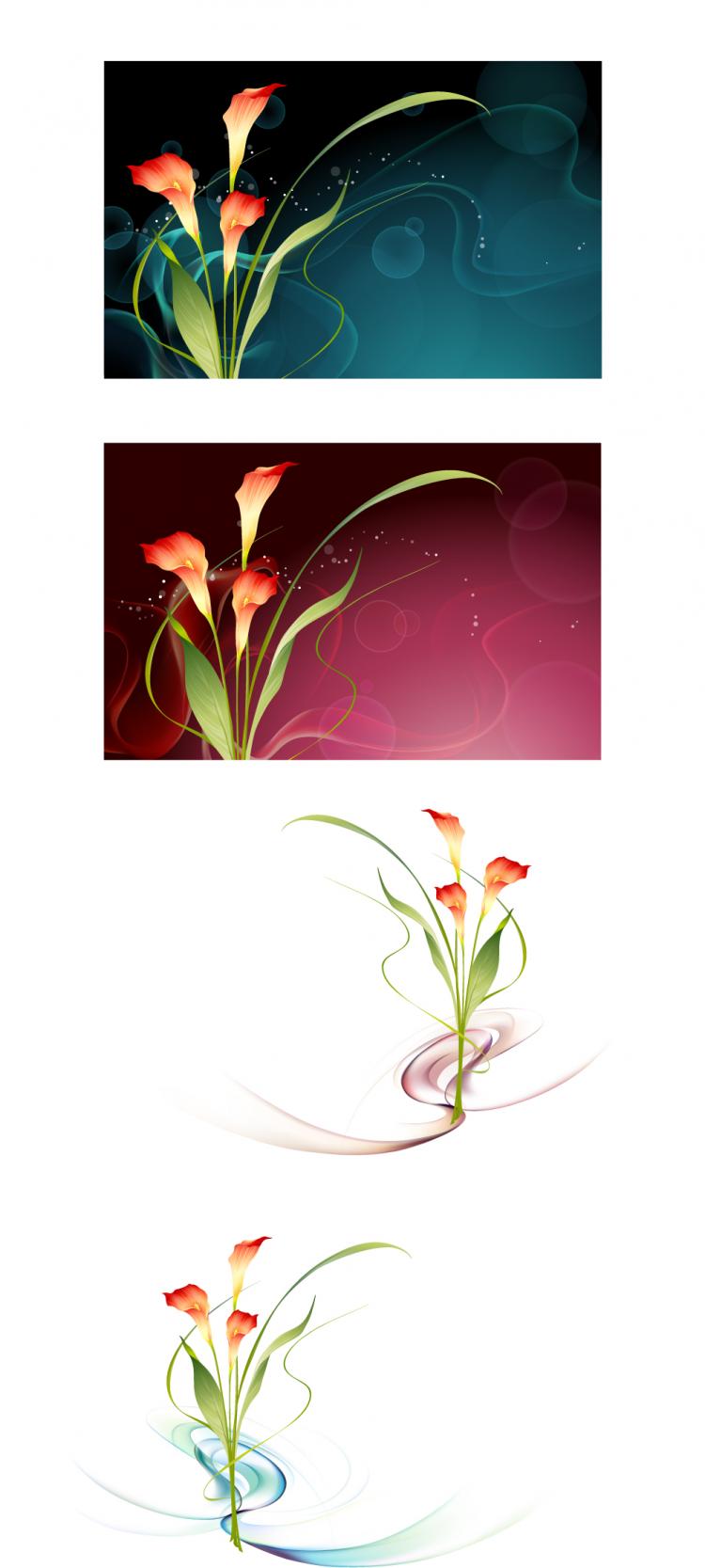 free vector Dream flowers vector 15