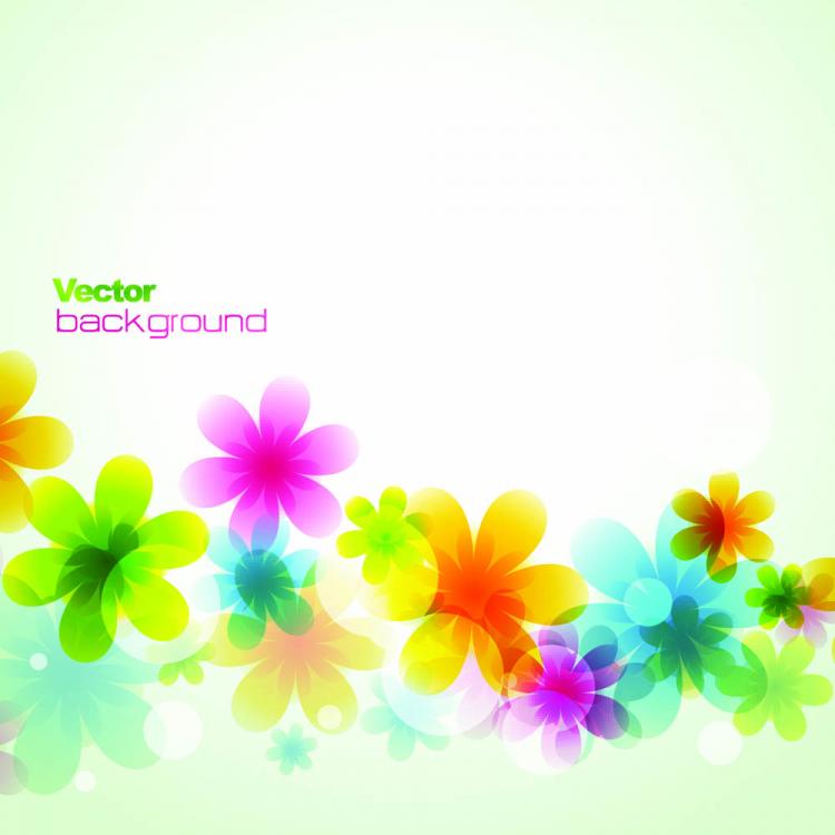 free vector Dream spring flowers background 02 vector