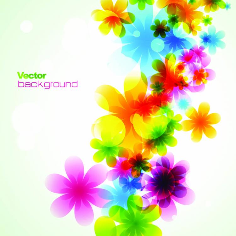 free vector Dream spring flowers background 03 vector