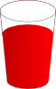 free vector Drinking Glass, With Red Punch clip art