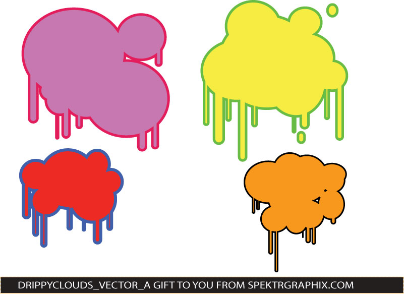 free vector DRIPPY CLOUDS