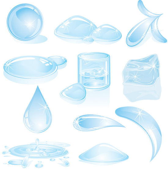 free vector Drops of water droplets vector blisters