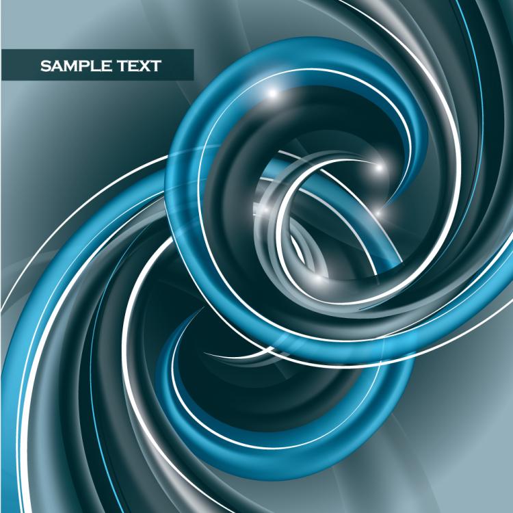 free vector Dynamic abstract spiral pattern 04 vector