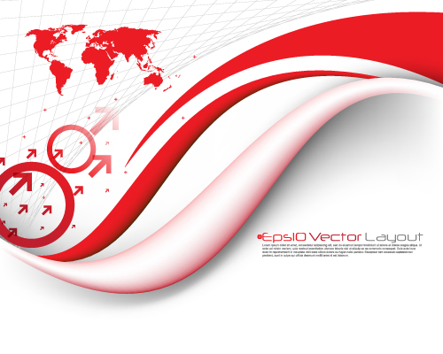 free vector Dynamic background flow line 01 vector