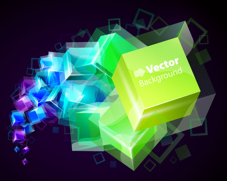 free vector Dynamic brilliant 3d stereo effects figure 04 vector