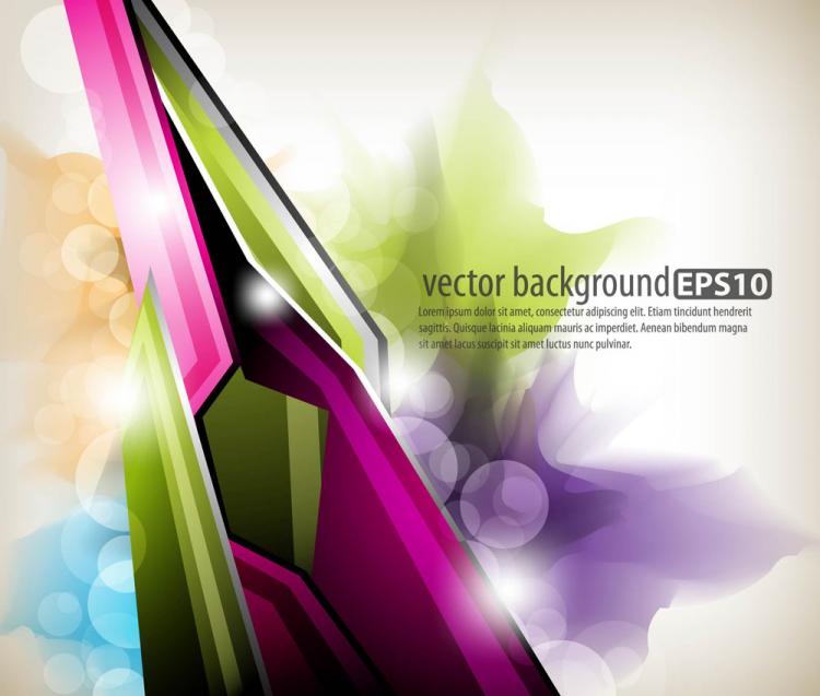 free vector Dynamic colorful abstract elements 02 vector