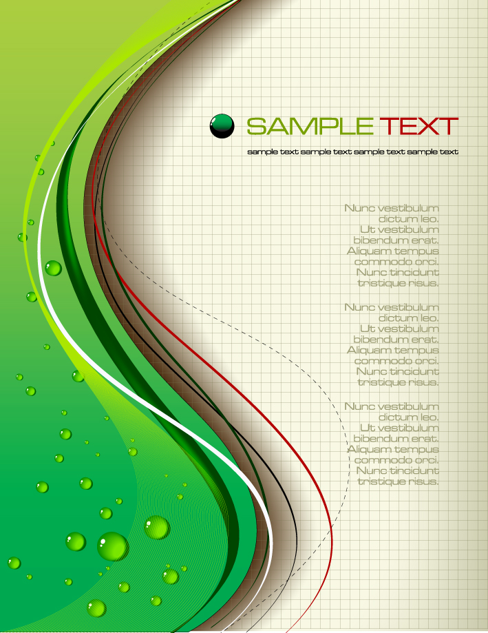 free vector Dynamic line vector surface drops