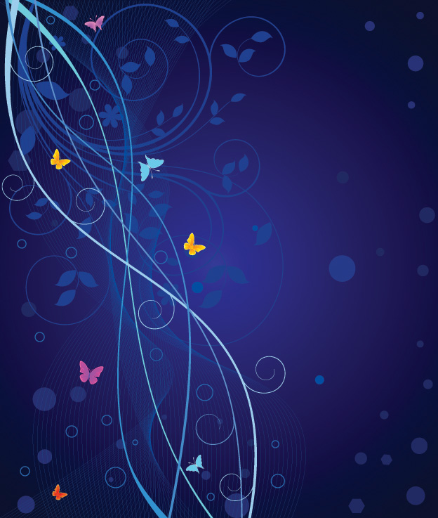 free vector Dynamic lines of the butterfly pattern vector