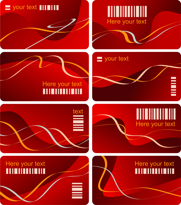 free vector Dynamic lines of the card template vector