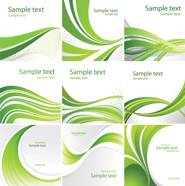 free vector Dynamic lines of the green vector background