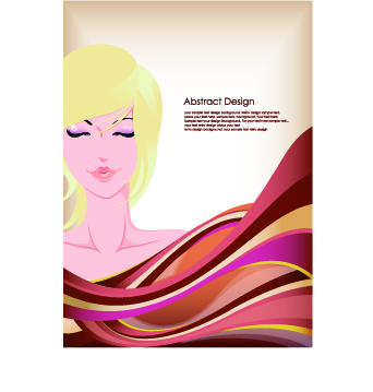 free vector Dynamic lines of the stylish women vector