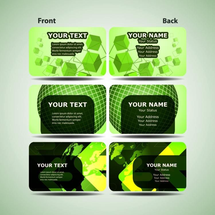 free vector Dynamic sense of space full of cards 01 vector