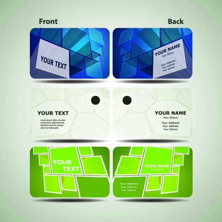 free vector Dynamic technology business card template 01 vector