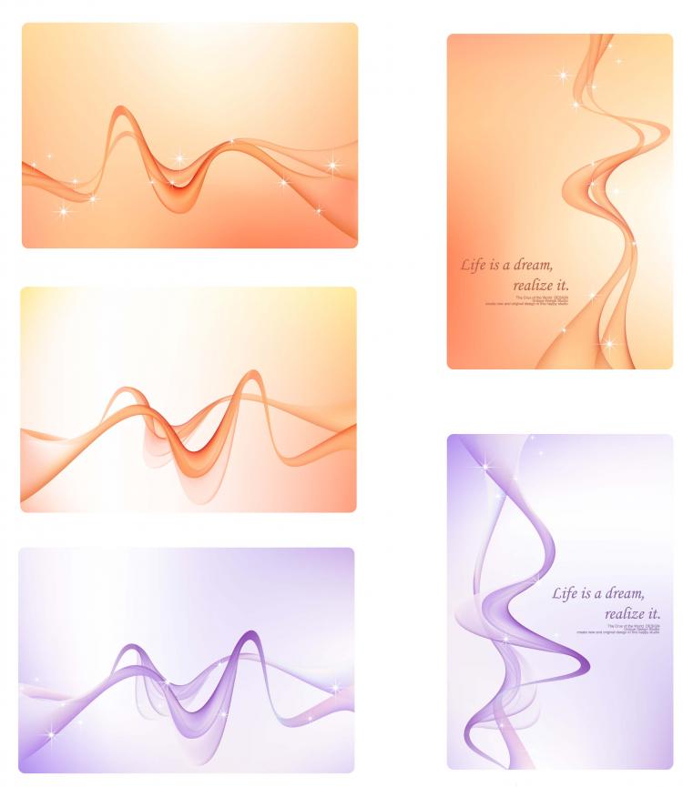 free vector Dynamic trend lines of the template vector