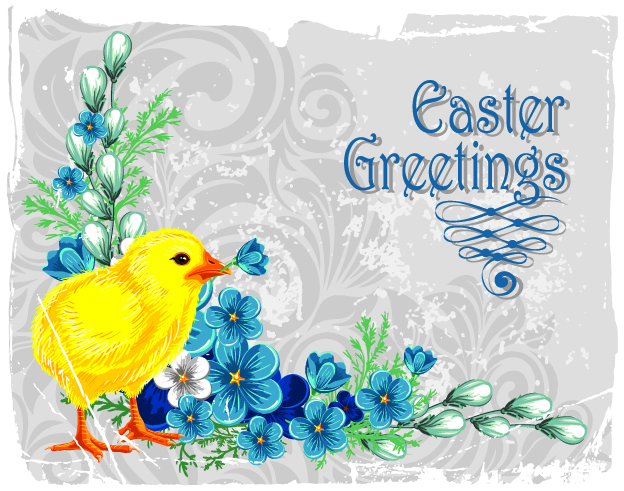 free vector Easter chicks vector 3