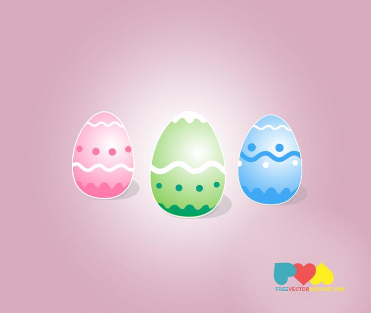 free vector Easter Eggs