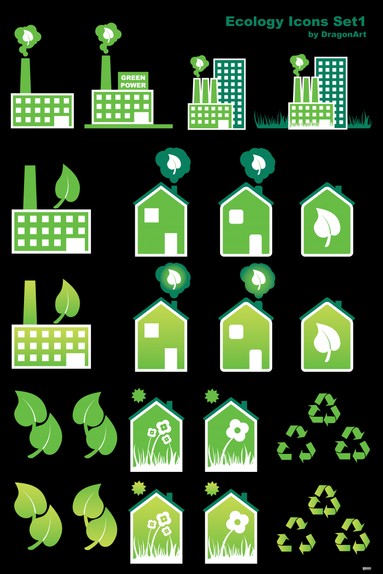 Ecology Set (20306) Free EPS, SVG Download / 4 Vector