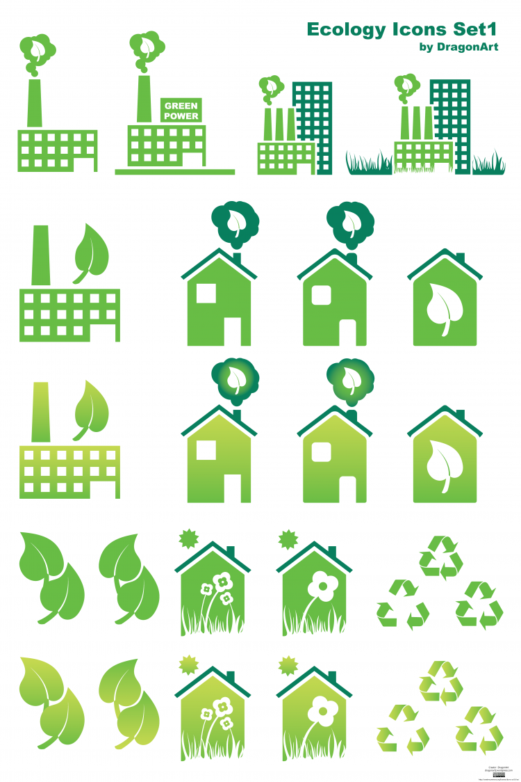 Ecology Set (20306) Free EPS, SVG Download / 4 Vector