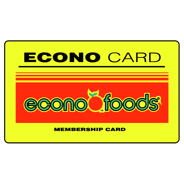 free vector Econo card econo foods