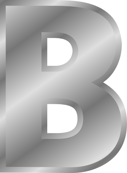 free vector Effect Letters Alphabet Silver B clip art