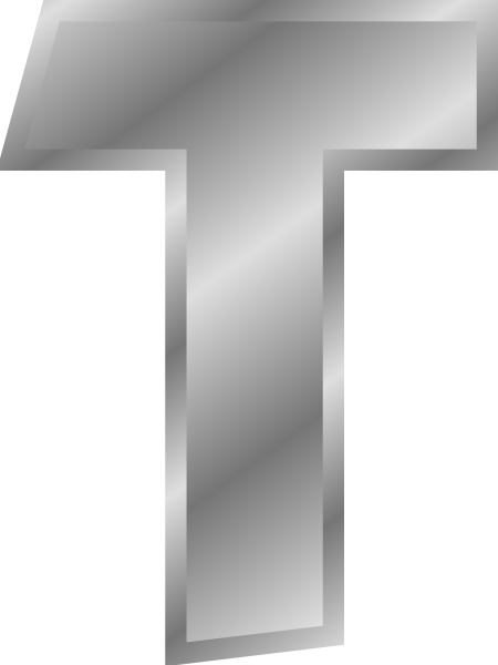 Effect Letters Alphabet Silver W clip art (104650) Free SVG