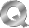 free vector Effect Letters Alphabet Silver Q clip art
