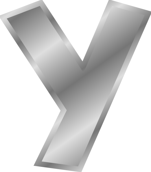 free vector Effect Letters Alphabet Y Silver clip art